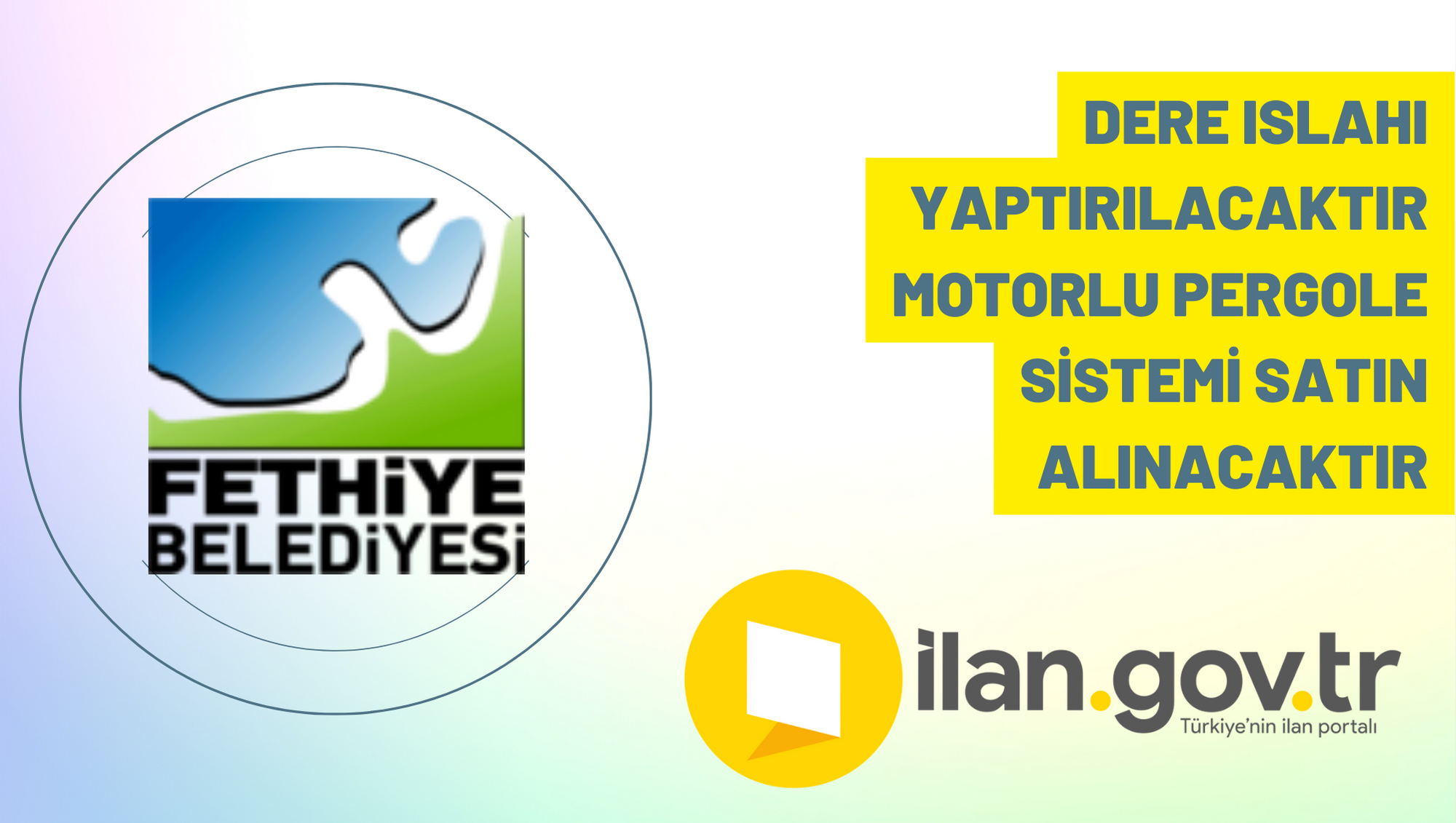 Motorlu pergole sistemi satın alınacaktır