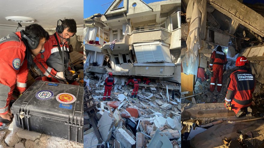 Muğla'dan giden ekipler 28 kişiyi enkazdan sismik akustik cihaz yardımıyla kurtardı