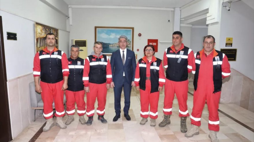 Hatay'da arama kurtarma çalışmalarına katılan belediye ekibi Marmaris'e döndü