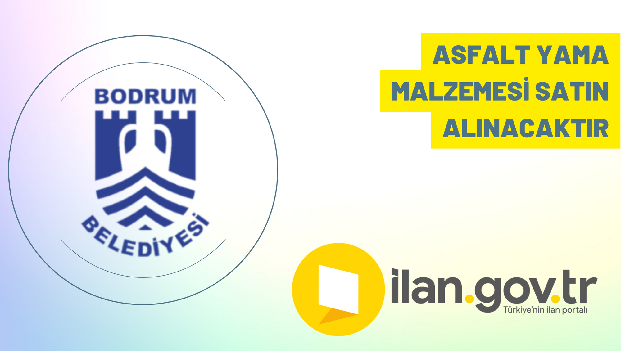 Asfalt yama malzemesi satın alınacaktır