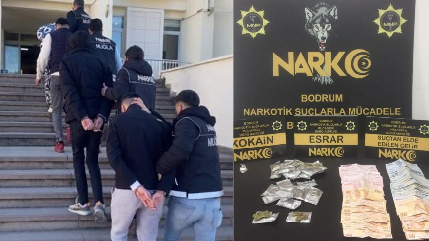 Bodrum'da uyuşturucu operasyonunda 4 zanlı tutuklandı