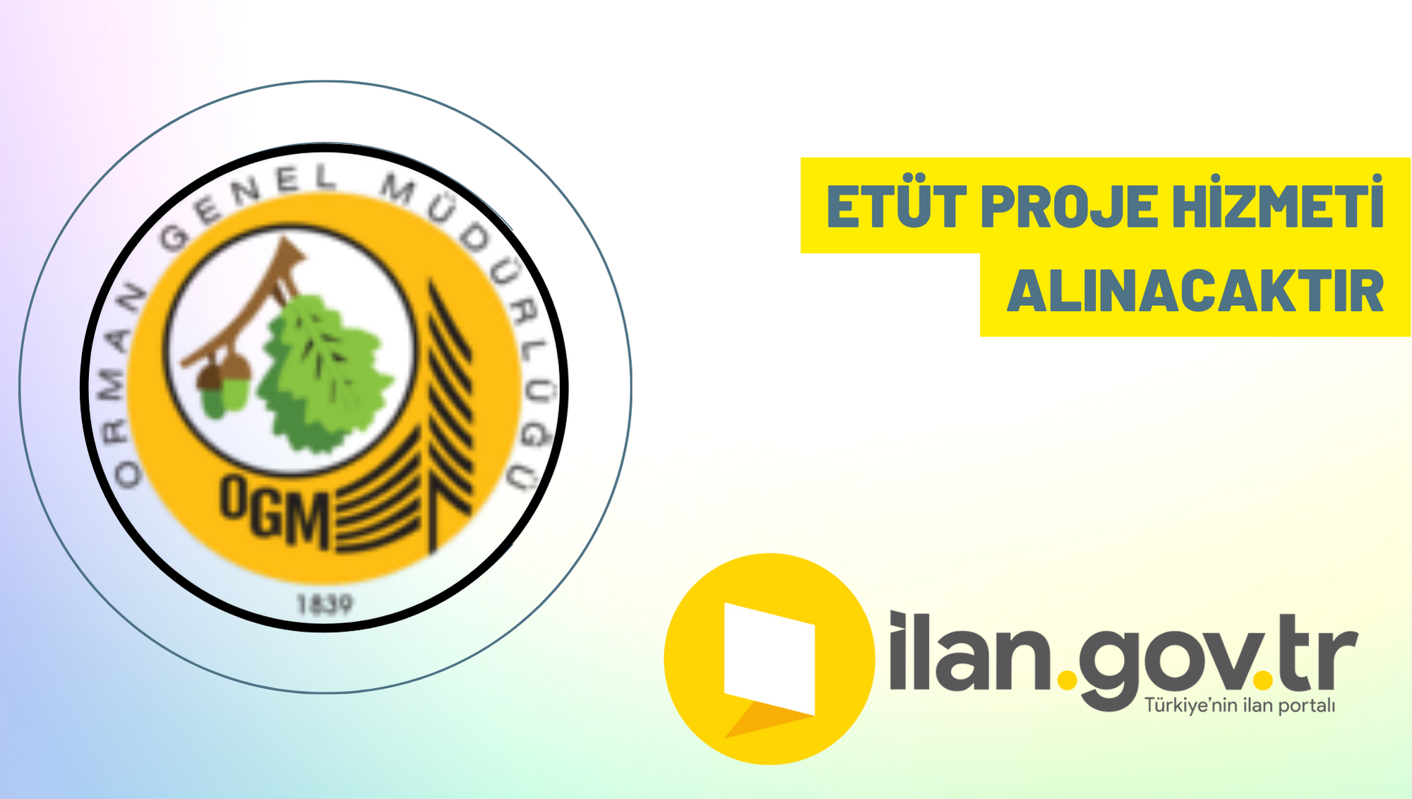 Etüt proje hizmeti alınacaktır