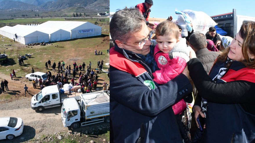 YATAĞAN BELEDİYESİ’NDEN HATAY’A ÇADIR KENTİ