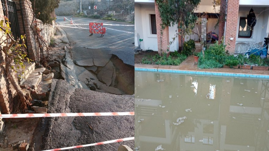 Bodrum'da içme suyu isale hattı patladı