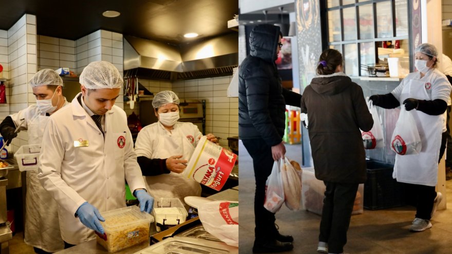 KÖTEKLİ'DE DEPREMZEDELERE 3 ÖĞÜN YEMEK