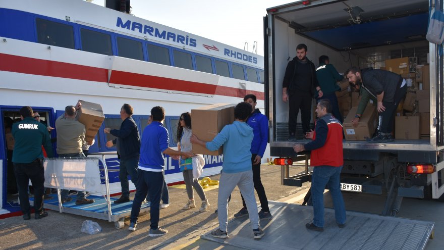Rodos Müslümanları Derneğinin deprem bölgesine yardımı sürüyor