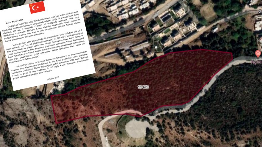 Bodrum’da 15 bin 373,61 metrekarelik taşınmaz 181 milyon TL’ye satıldı