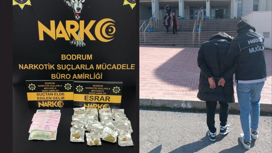Bodrum'da uyuşturucu satarken suçüstü yakalanan zanlı tutuklandı