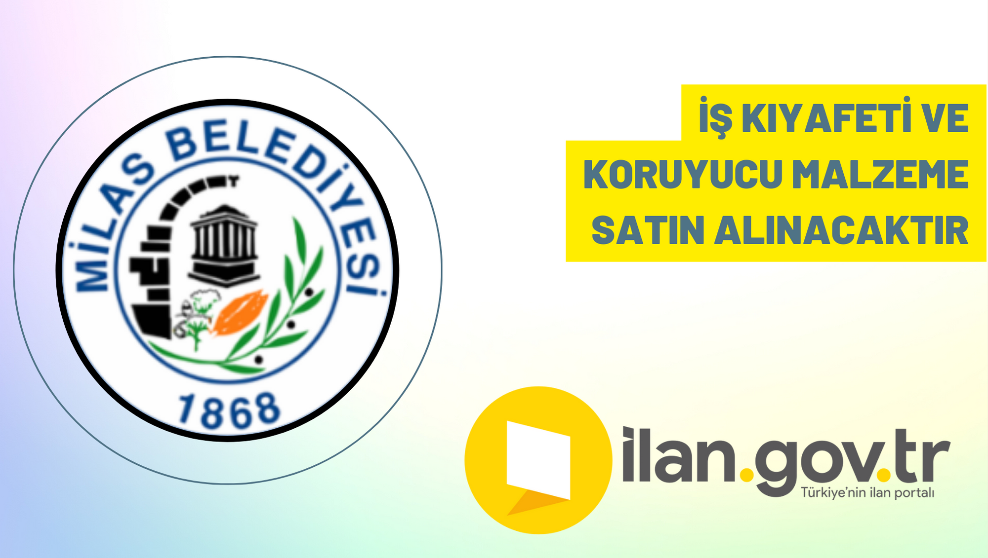 İş kıyafeti ve koruyucu malzeme satın alınacaktır