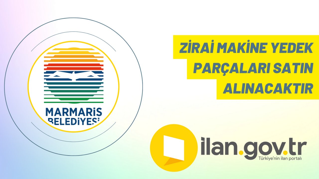 Zirai makine yedek parçaları satın alınacaktır