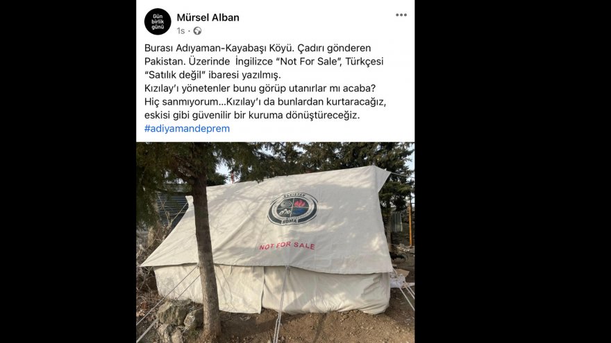 CHP’Lİ ALBAN: “KIZILAY ŞİRKET DEĞİLDİR YARDIM KURULUŞUDUR”