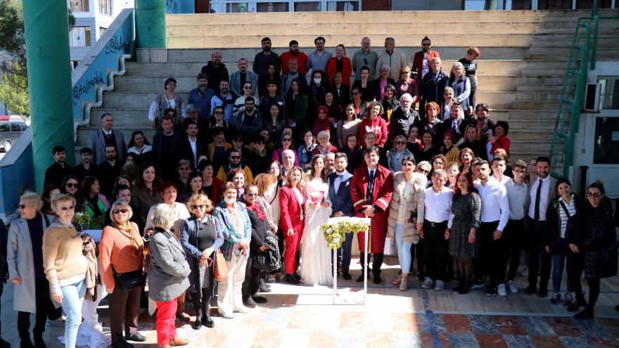 Hataylı depremzede çift, Fethiye'de dünyaevine girdi