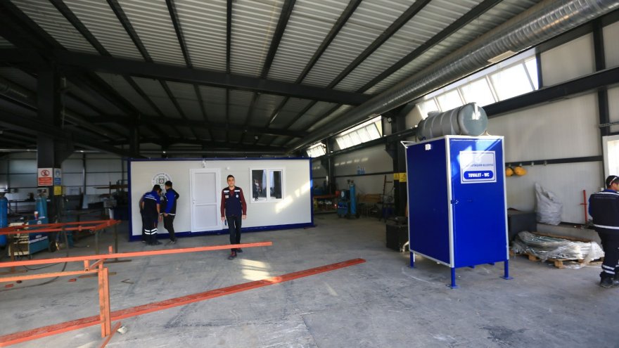 Büyükşehir Belediyesi seyyar tuvalet üretimine başladı