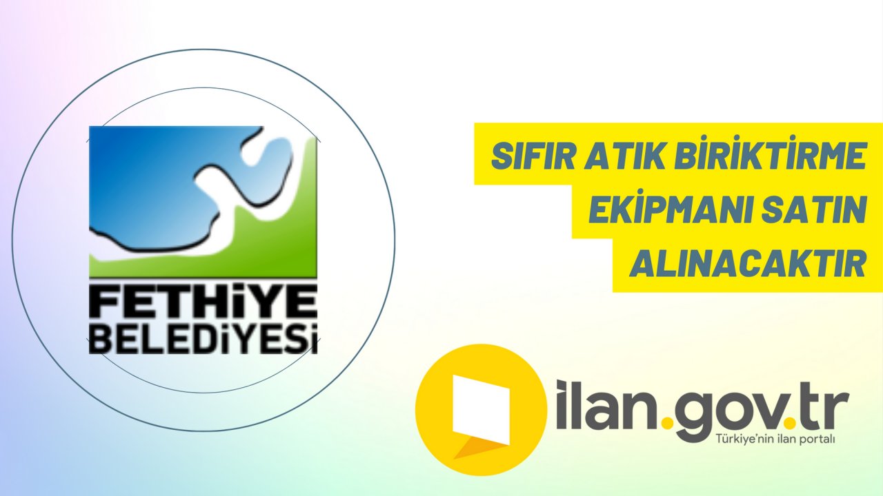 Sıfır atık biriktirme ekipmanı satın alınacaktır