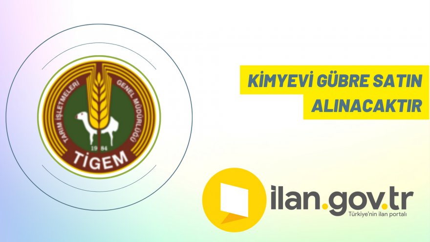 Kimyevi gübre satın alınacaktır