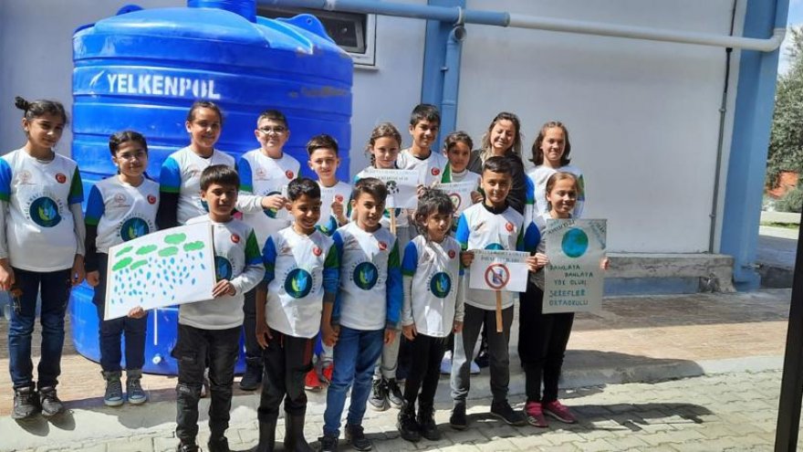 MUĞLA’DA OKULLARDA YAĞMUR SUYU HASADI YAPILIYOR