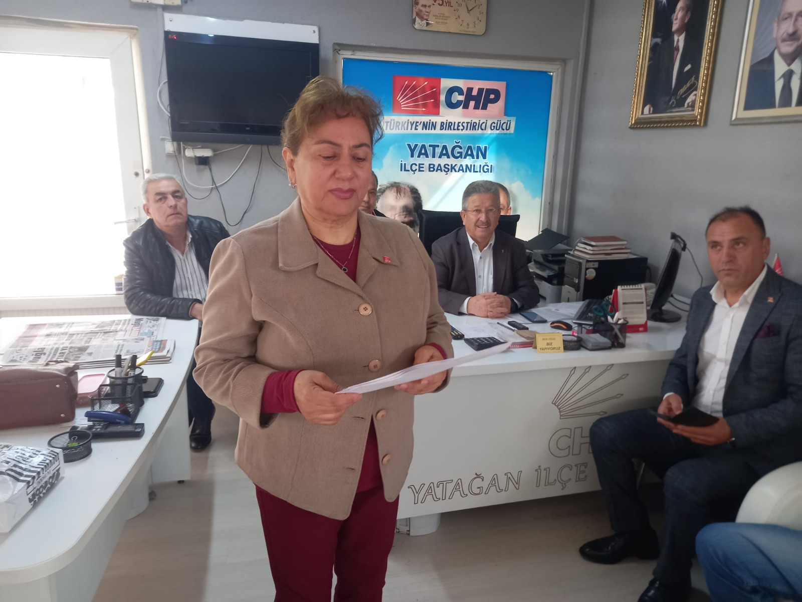 YATAĞAN CHP KADIN KOLLARINDAN 93.YILDÖNÜMÜ AÇIKLAMASI