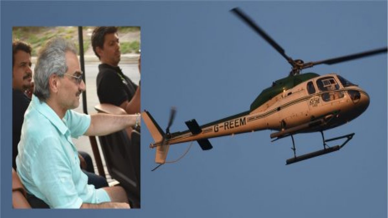 Suudi Prens Bodrum’u helikopterle gezdi