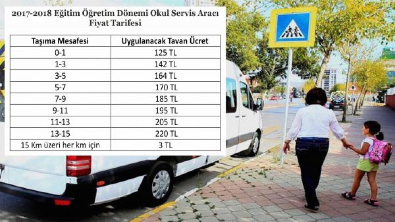 Servis Araçlarının Fiyat Tarifesi Belirlendi