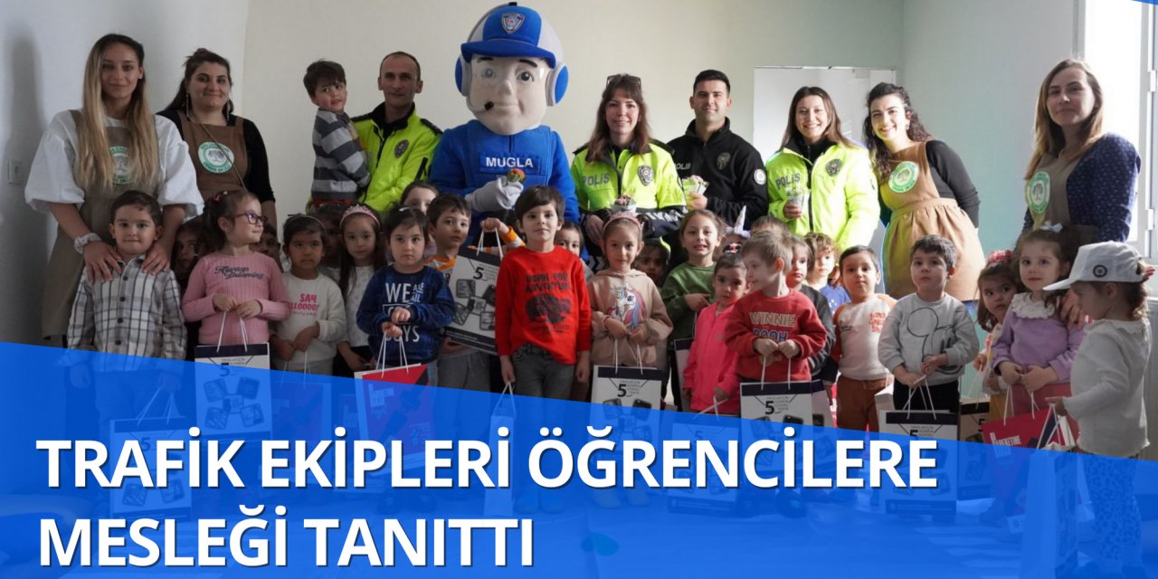 TRAFİK EKİPLERİ ÖĞRENCİLERE MESLEĞİ TANITTI