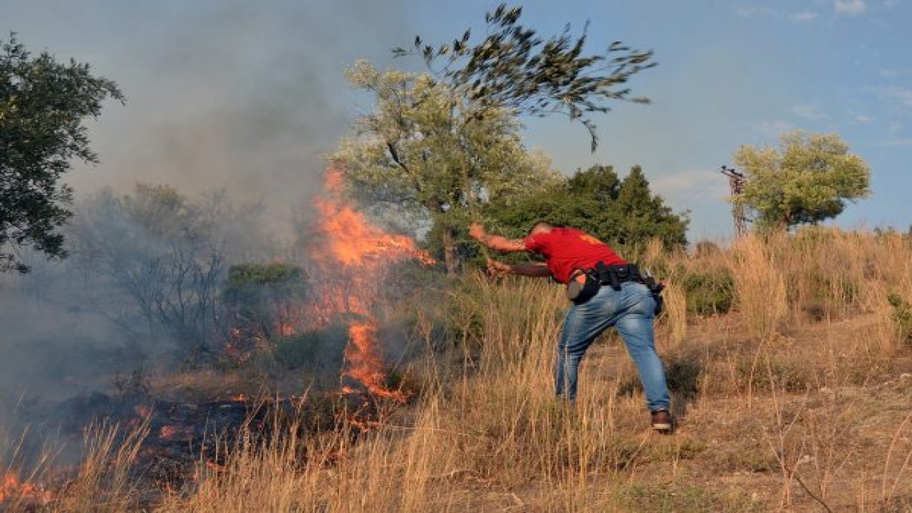 Milas’ta Bayrak Tepe kül oldu