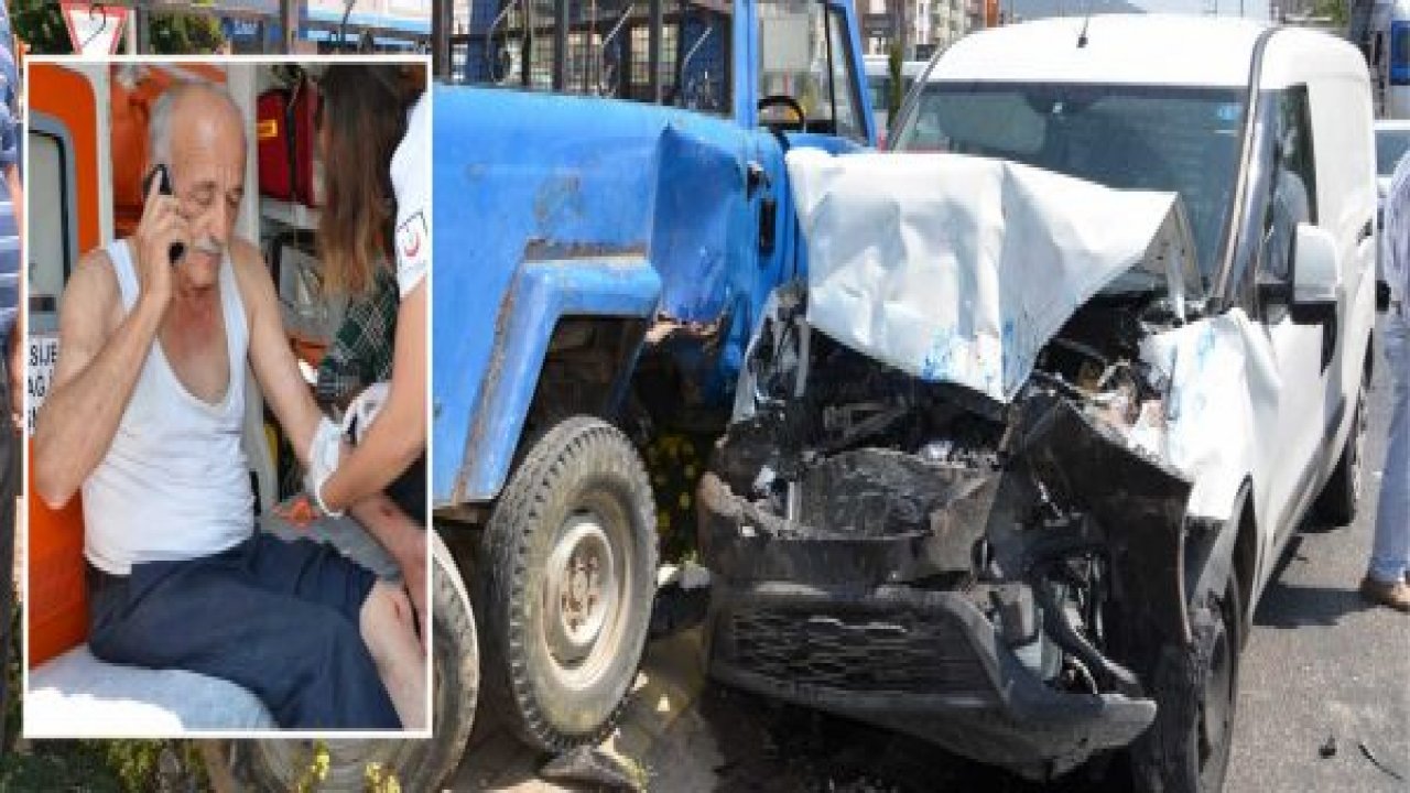 Kavşakta kaza; 3 yaralı