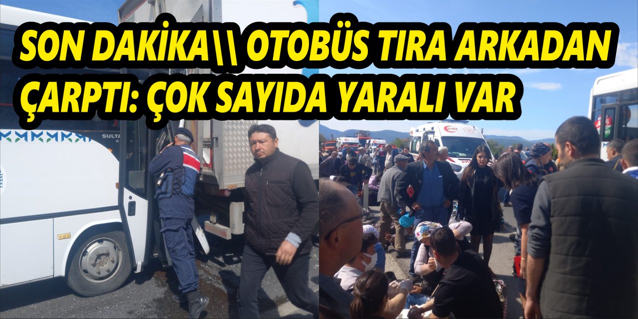 SON DAKİKA\\ Midibüs kamyona çarptı: 4'ü ağır 34 kişi yaralandı