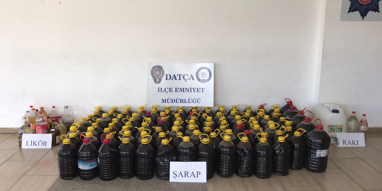 Datça'da sahte alkol operasyonunda 1 şüpheli gözaltına alındı
