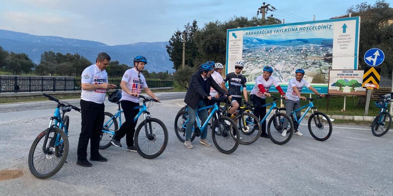 VALİ TAVLI KARABAĞLAR YAYLASI BİSİKLET ROTASINDA İNCELEMELERDE BULUNDU