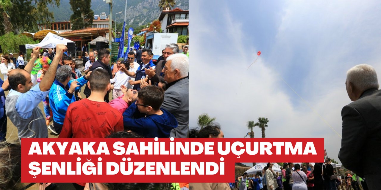 AKYAKA SAHİLİNDE UÇURTMA ŞENLİĞİ DÜZENLENDİ