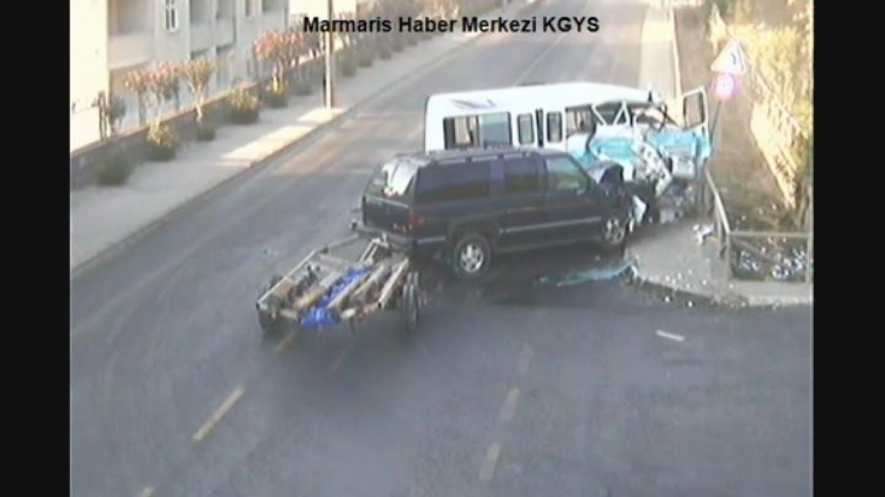 Marmaris’te trafik kazaları MOBESE’de