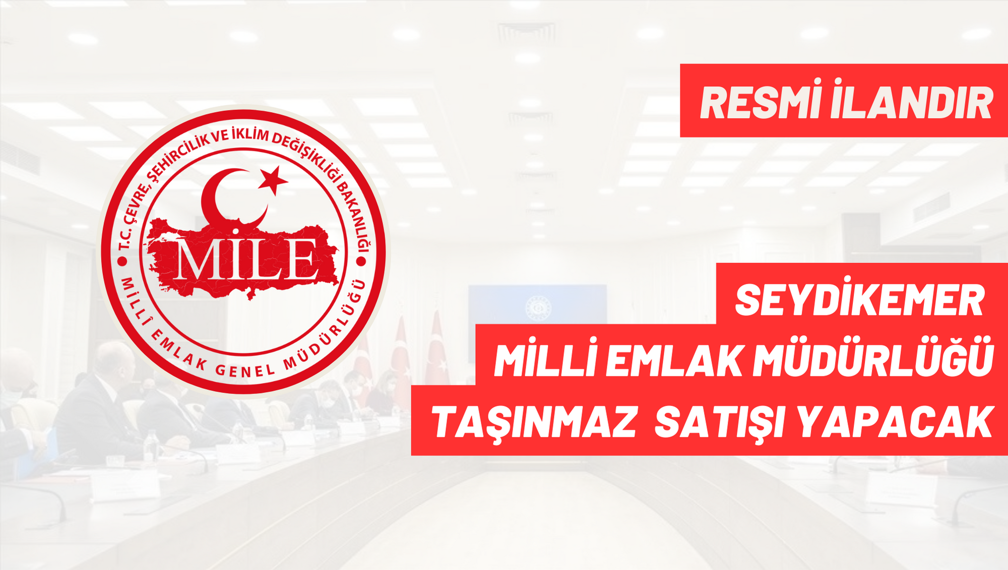 SEYDİKEMER MİLLİ EMLAK MÜDÜRLÜĞÜ TAŞINMAZ  SATIŞI YAPACAK