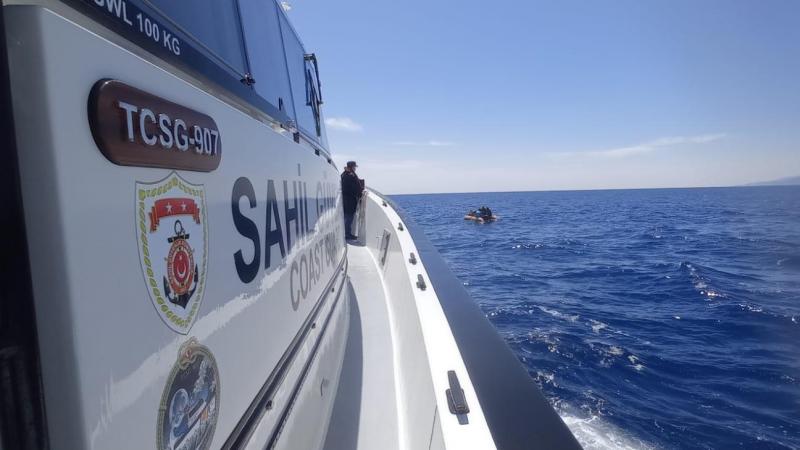 Muğla açıklarında 5 düzensiz göçmen kurtarıldı