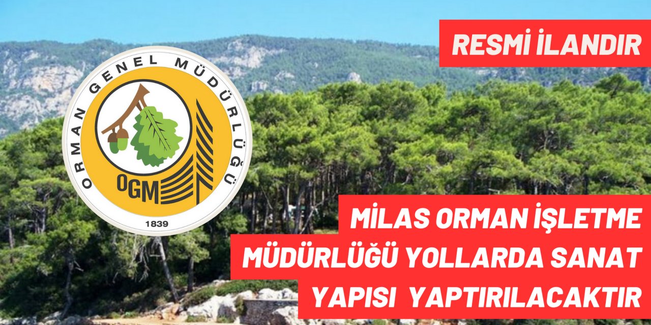 MİLAS ORMAN İŞLETME MÜDÜRLÜĞÜ YOLLARDA SANAT YAPISI YAPTIRILACAKTIR