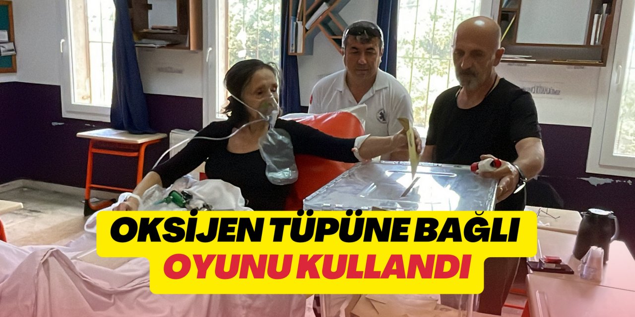 Bodrum'da bir hasta sedyede oksijen tüpüne bağlı oyunu kullandı