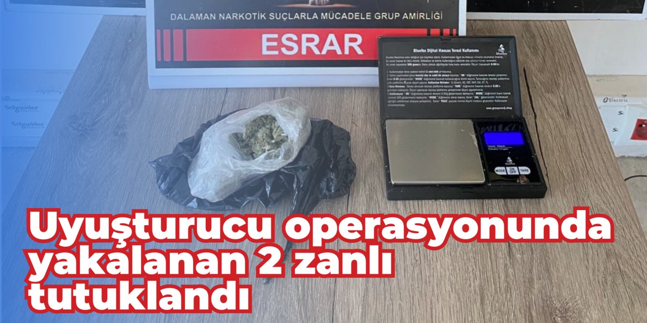 Muğla'da uyuşturucu operasyonunda yakalanan 2 zanlı tutuklandı