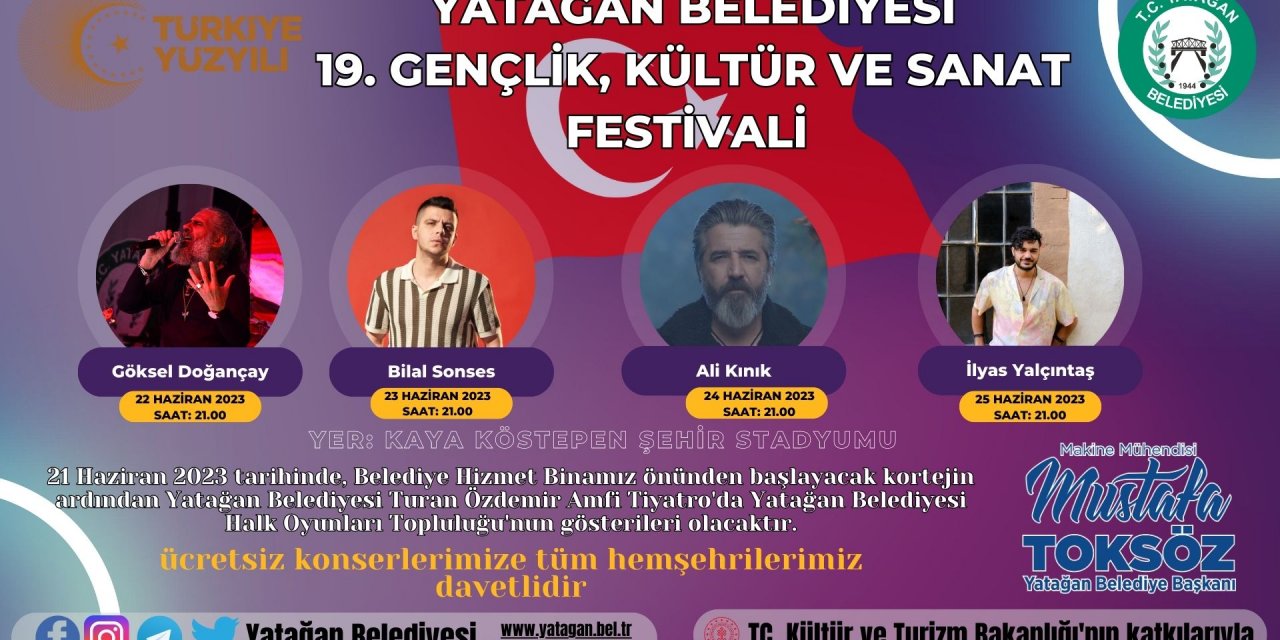 Yatağan, 5 gün boyunca festival coşkusu yaşayacak