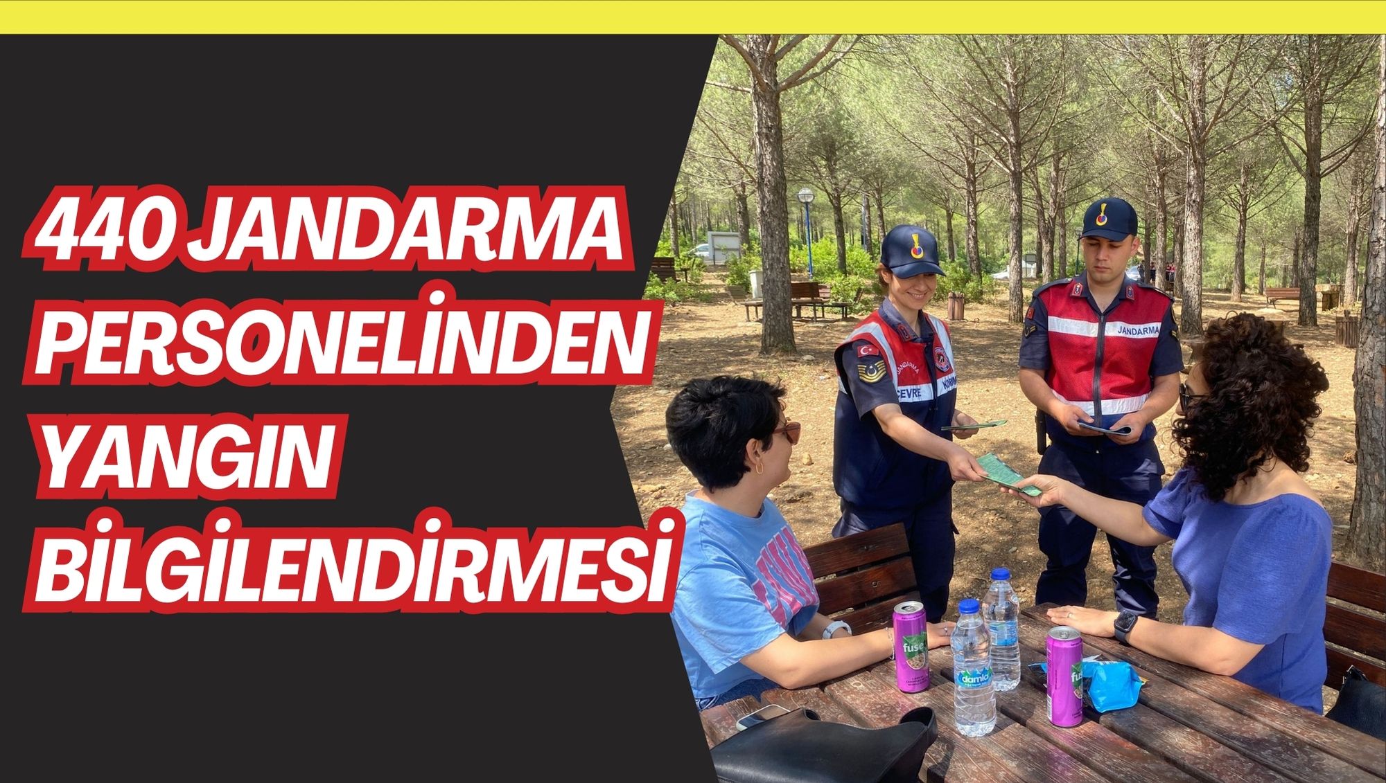 440 jandarma personelinden yangın bilgilendirmesi