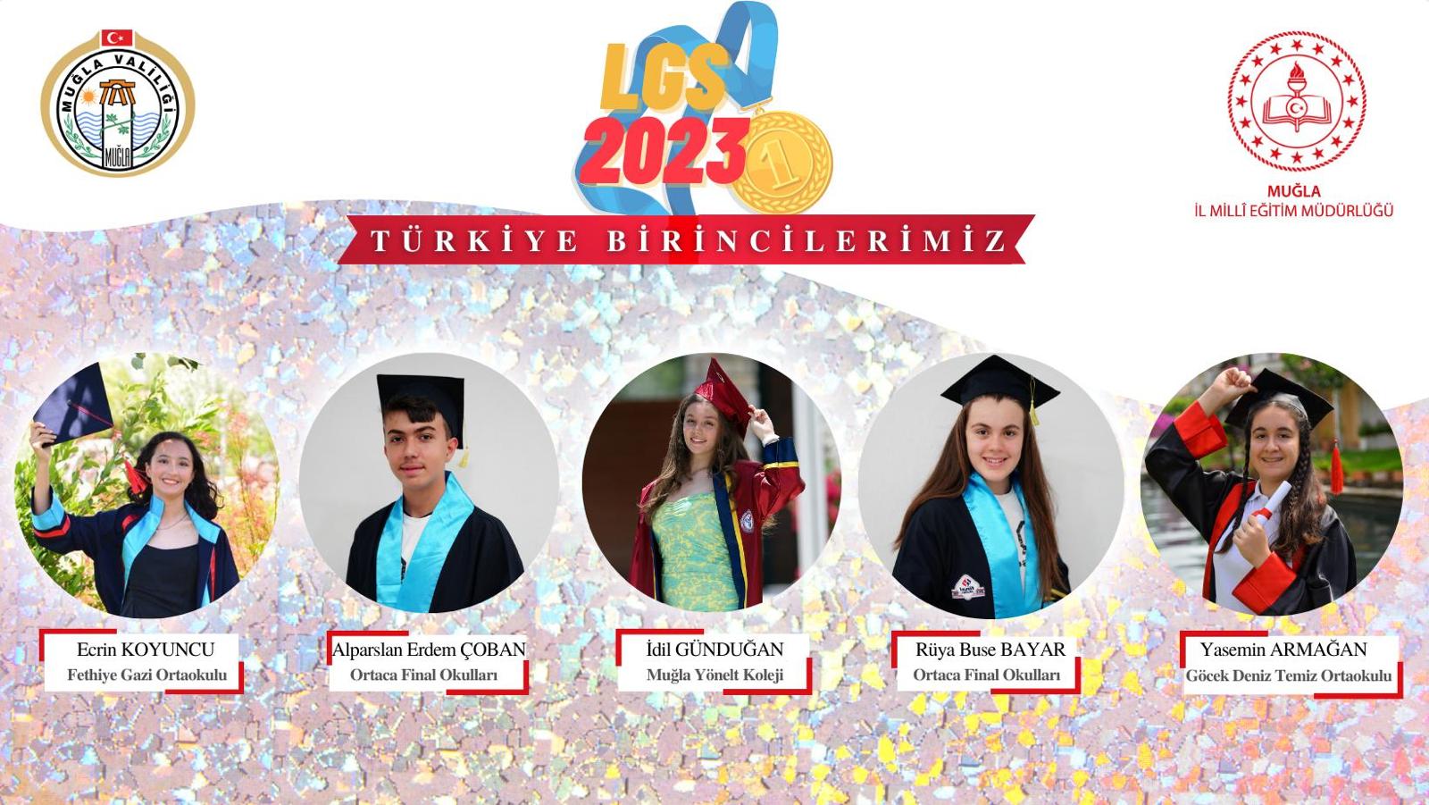 Muğla’dan 5 öğrenci LGS şampiyonu oldu