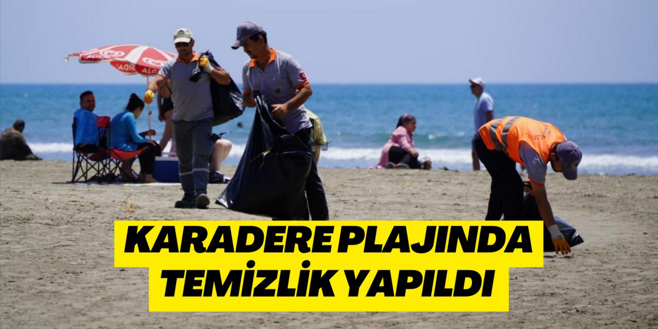 Karadere Plajında temizlik yapıldı