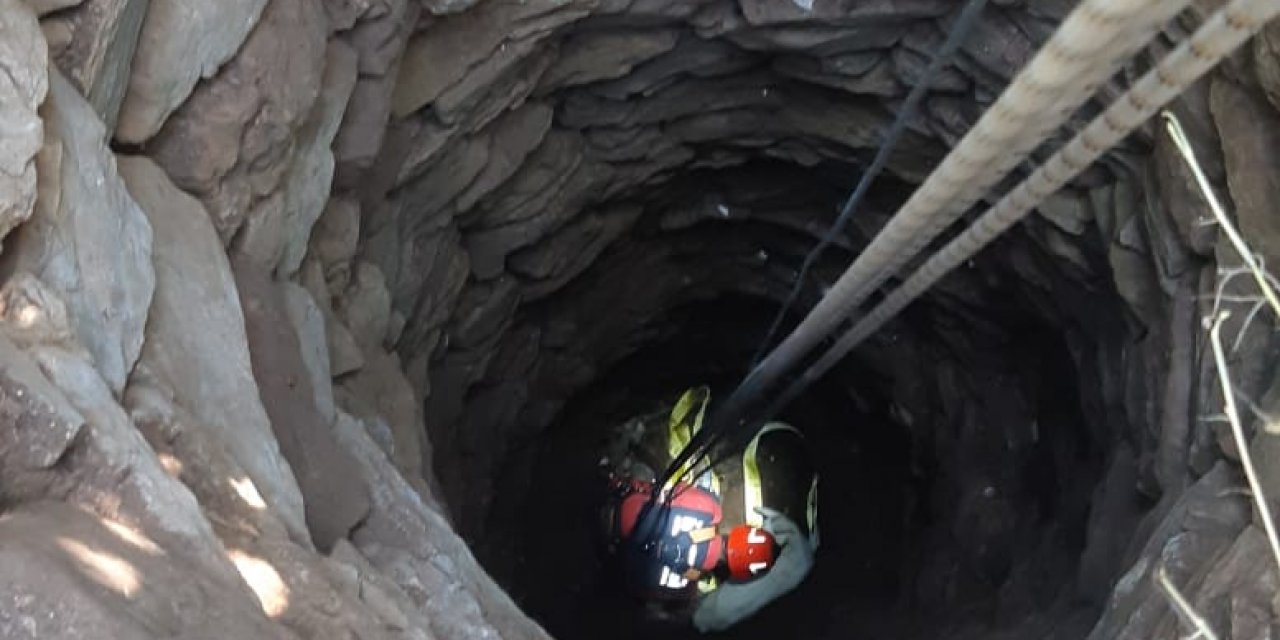 ORHANİYE’DE 2 KEÇİ KUYUYA DÜŞTÜ