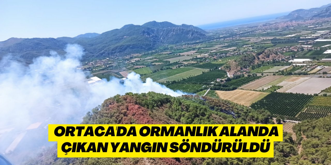 Ortaca'da ormanlık alanda çıkan yangın söndürüldü