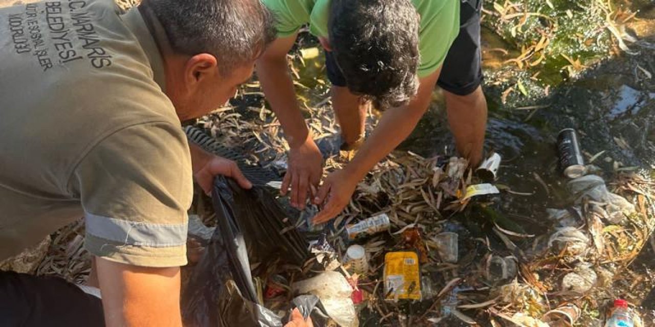 Marmaris’te derelerde temizlik yapıldı