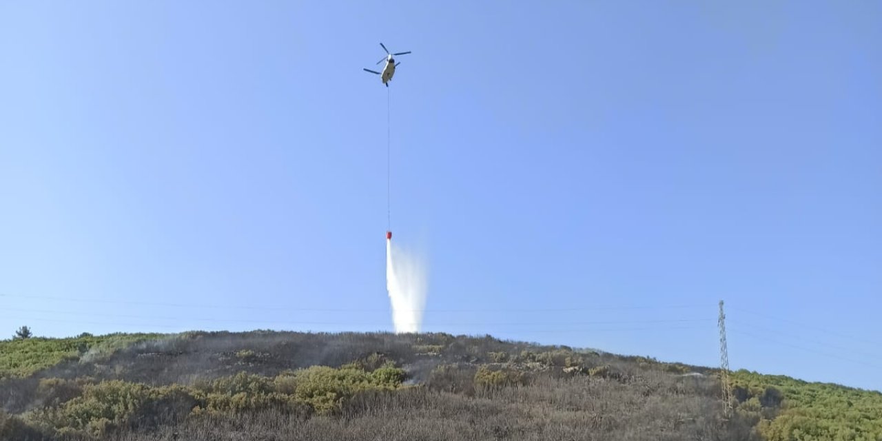 Yerkesik'te çıkan yangın kontrol altına alındı