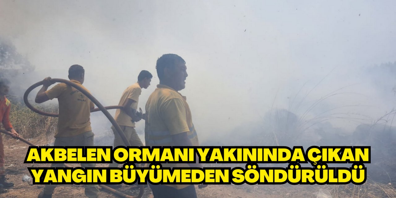 Akbelen Ormanı yakınında çıkan yangın büyümeden söndürüldü