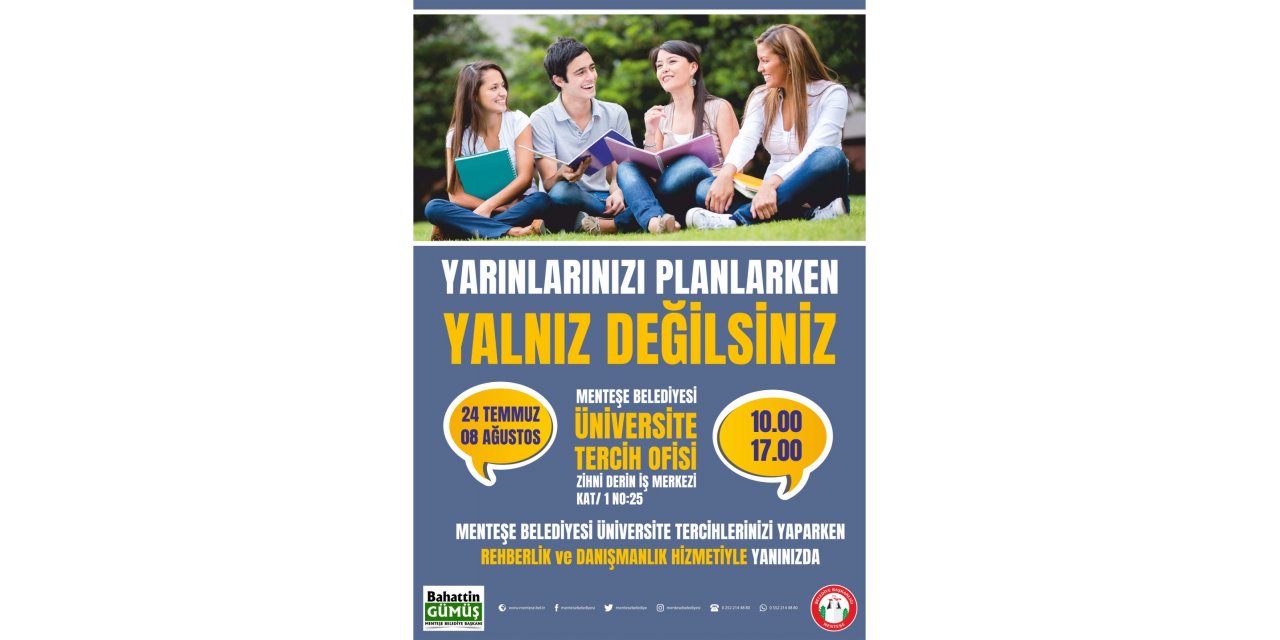 Menteşe Belediyesi’nden öğrencilerine tercih desteği