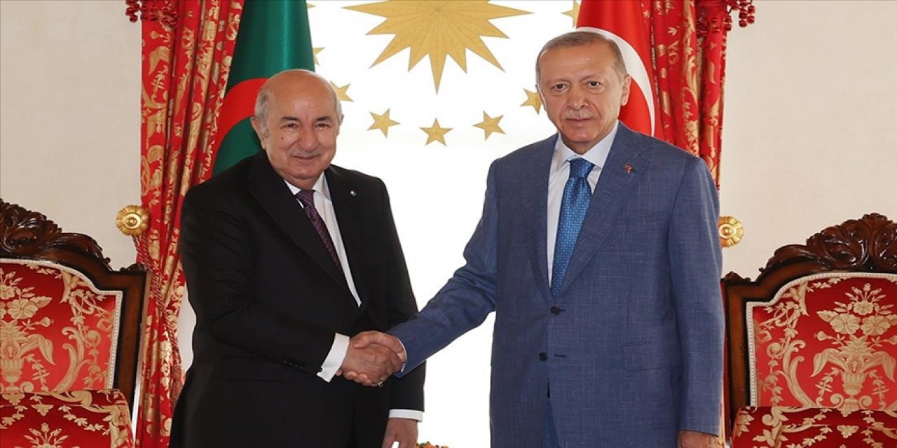 Cumhurbaşkanı Erdoğan ile Cezayir Cumhurbaşkanı Tebbun görüşmesi başladı