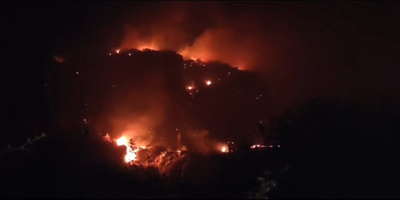 Seydikemer'de çıkan yangına müdahale ediliyor