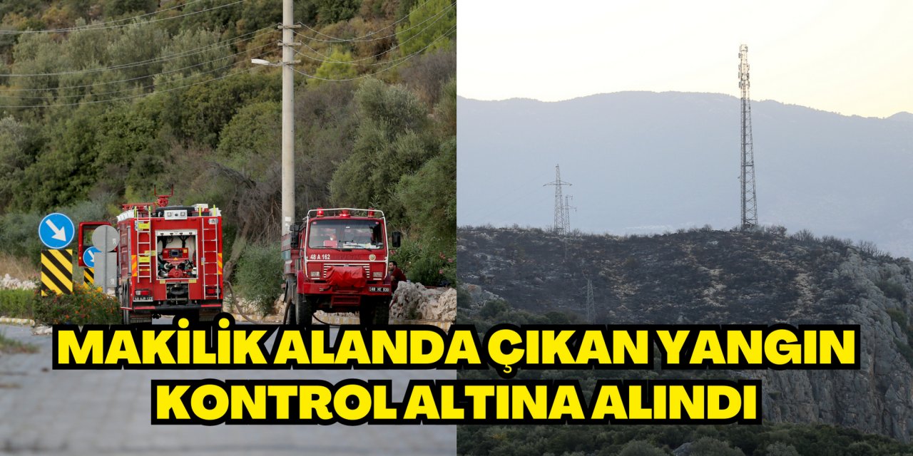 Makilik alanda çıkan yangın kontrol altına alındı