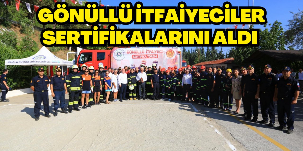 Gönüllü İtfaiyeciler Sertifikalarını aldı